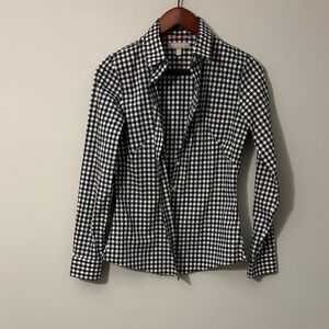 Banana Republic Monochrome Gingham Button-Down Shirt